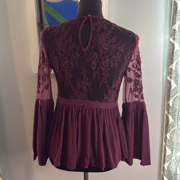 American Eagle Boho Lace Top SZ XS - Picture 6 of 11